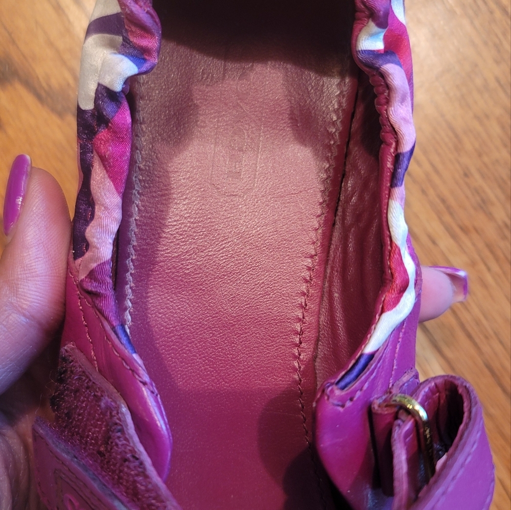 Coach CC Signature Pink Purple White Leather Fabric Ballet Flat… - Picture 5 of 8